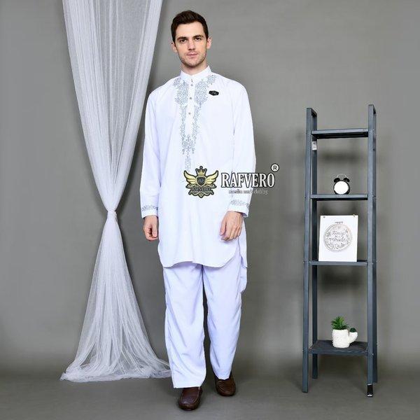 Baju Koko Kurta Muslim Pakistan Stelan Al-Mashka