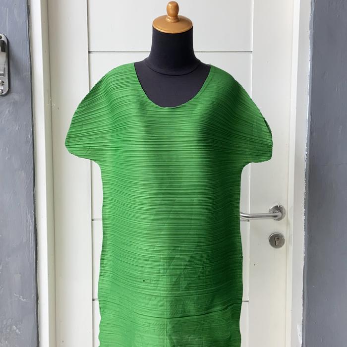 PLEATSME Green Pleats Dress