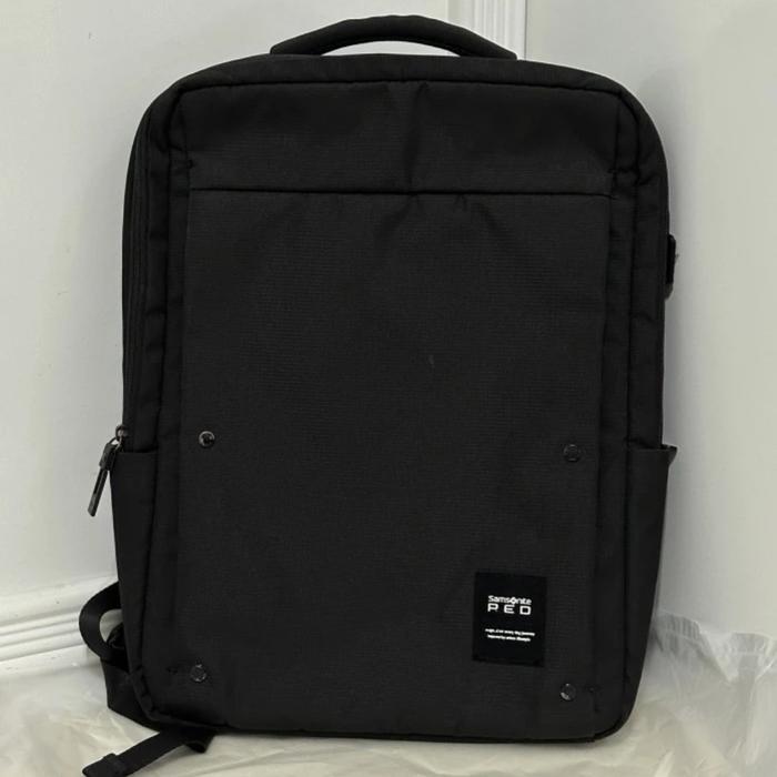 Samsonite man preloved tas kerja pria ransel punggung backpack hitam preloved mint condition