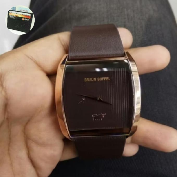 Jam Tangan Analog Pria Grade Original Braun Buffel Kulit Watches