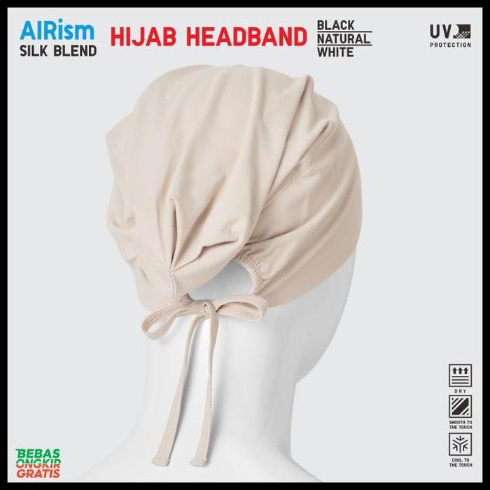 New Uniqlo Women Airism Headband Inner Ciput Hijab Nyaman Bandana Dalaman Best Quality Asli 100% Ori
