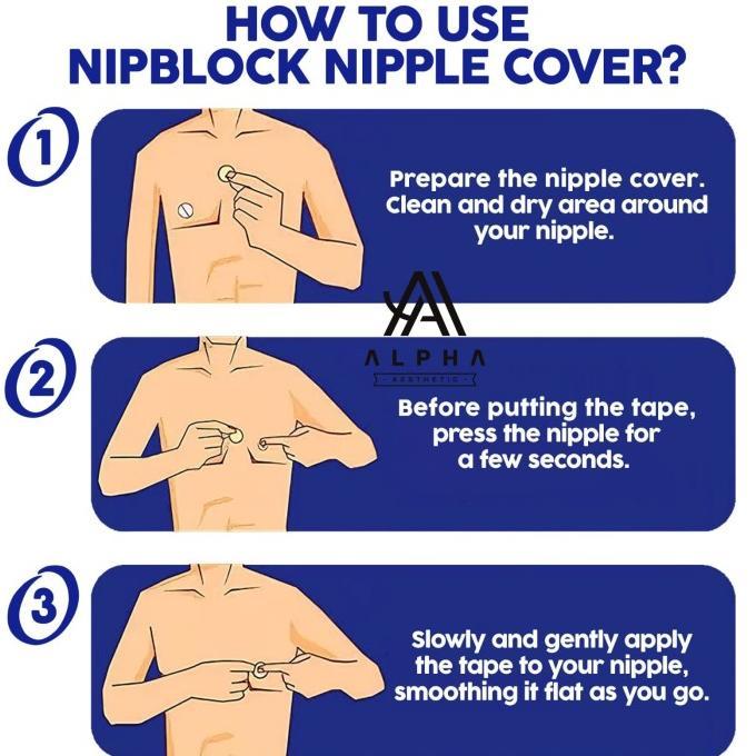 NIP BLOCK Men Hide Cover Care Tape Penutup Puting Mr Nipple