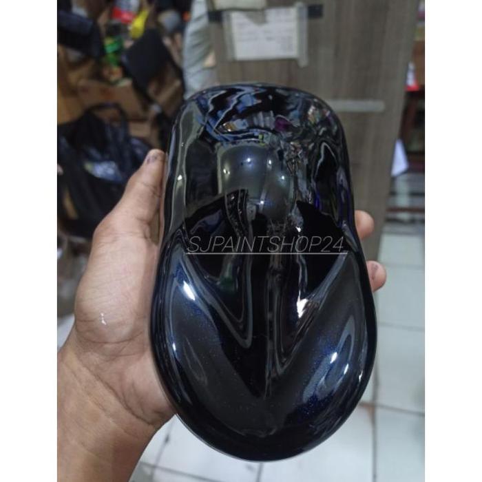 CAT PU CANDY BLACK XIRALLIC | hitam metalic biru | CAT OTOMOTIF MOBIL/MOTOR/VELK
