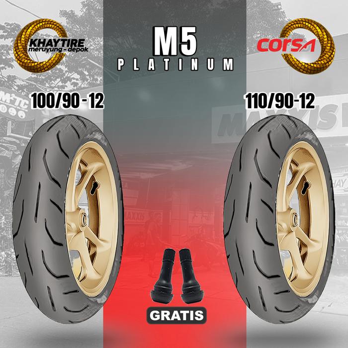 Paket Ban Motor NEW SCOOPY - FREEGO / CORSA M5 100/90 - 110/90 R12