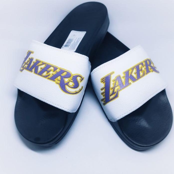Sendal Slippers La Lakers Basketball Nba Ngl Nfl Mlb White Nike Adidas / Terbaru