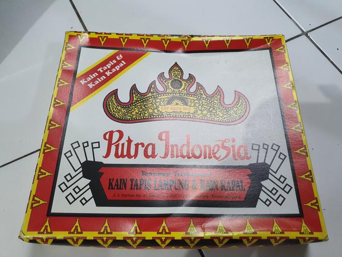 Kain Tapis Kapal Lampung Biru Corak