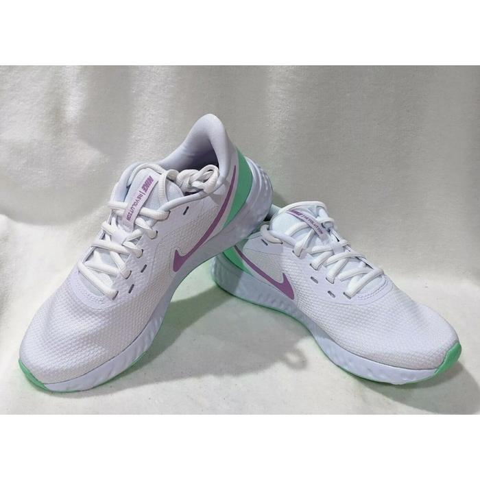 Nike Revolution 5 Authentic 'White Green Glow Violet' (Women) - Preloved
