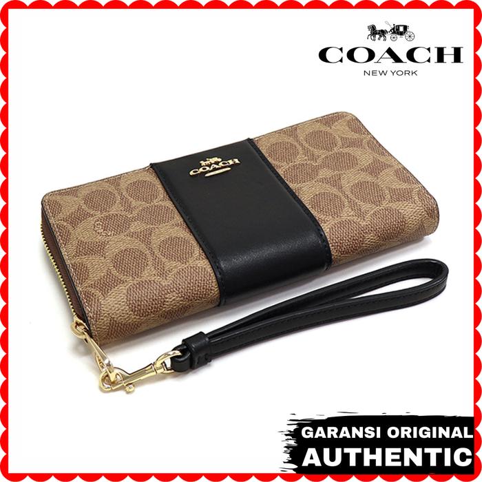 Dompet Panjang Coach Wanita Long Zip Wallet Original Store Branded Authentic