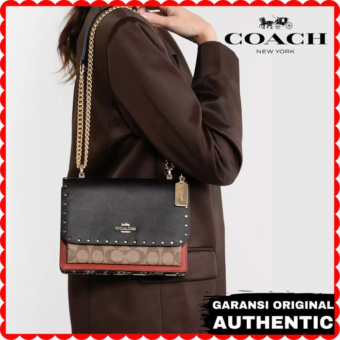 Tas Selempang Coach Klare Rivets Crossbody Bag Wanita Original Store Branded Authentic