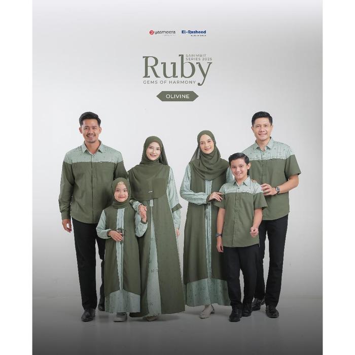 SARIMBIT 2025 RUBY SERIES - OLIVINE - Family Set Keluarga / Baju Lebaran Keluarga Muslim