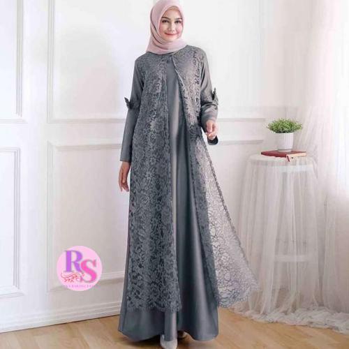 SUZY Dress Brokat Baju Brukat Wanita Muslim Baju Kondangan Baju Pesta [Rubi Shoestore]
