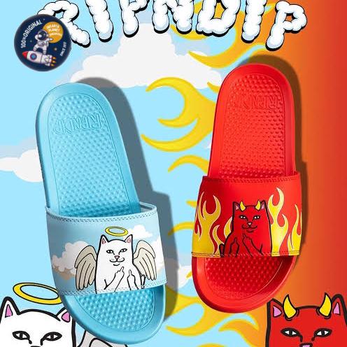 RIP N DIP Lord Angel & Lord Devil Slide Sandal "Baby Blue/Red" Original BNIPWT