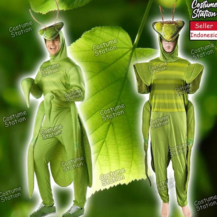 BERKUALITAS KOSTUM ONESIE PRAYING MANTIS / COSTUME BELALANG SEMBAH HEWAN BINATANG ANIMAL DEWASA