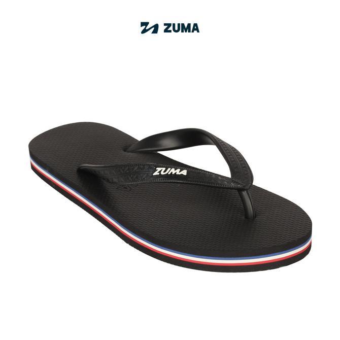 Zuma Stripe 1/Sandal Karet Sandal Jepit Cowok - Hitam Biru Merah