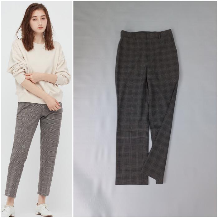 UNIQLO Smart 2Way Stretch Ankle Pants Glencheck (S)