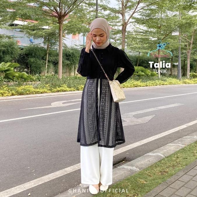 New Ghanimi - Talia Tunik / Outer Brukat Raya / Tunik Brukat Lebaran / Tunik Lebaran / Tunik Kondang
