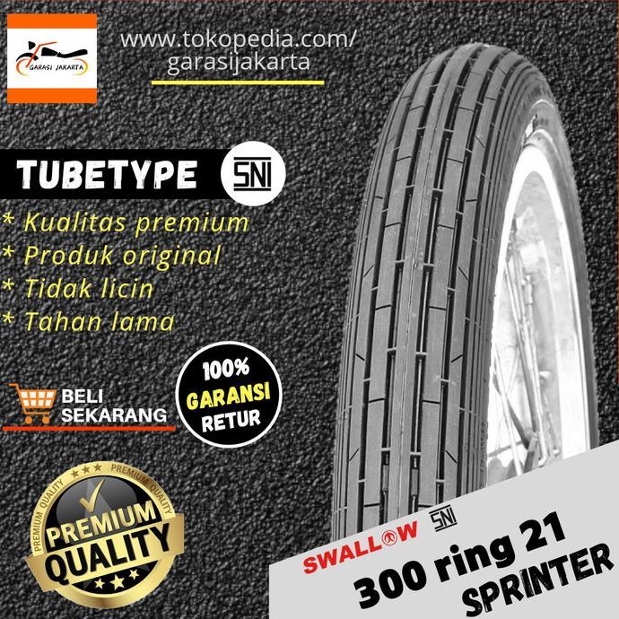 BAN LUAR MOTOR SWALLOW 300-21 RING 21 S-201 SPRINTER SWALLOW