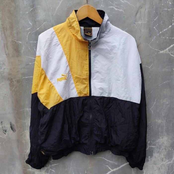 jaket puma colour block vintage second