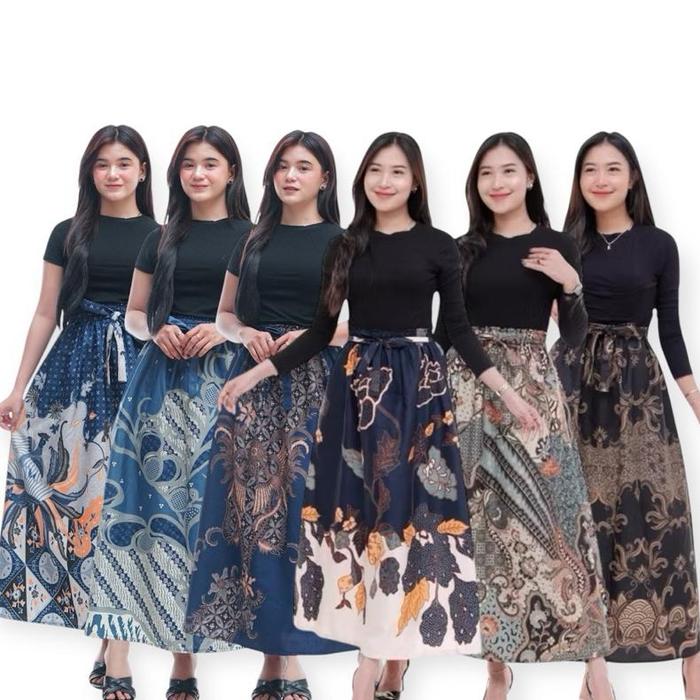 Terbaru Rok Batik Panjang Dewasa Rok Payung Wanita Klok Motif