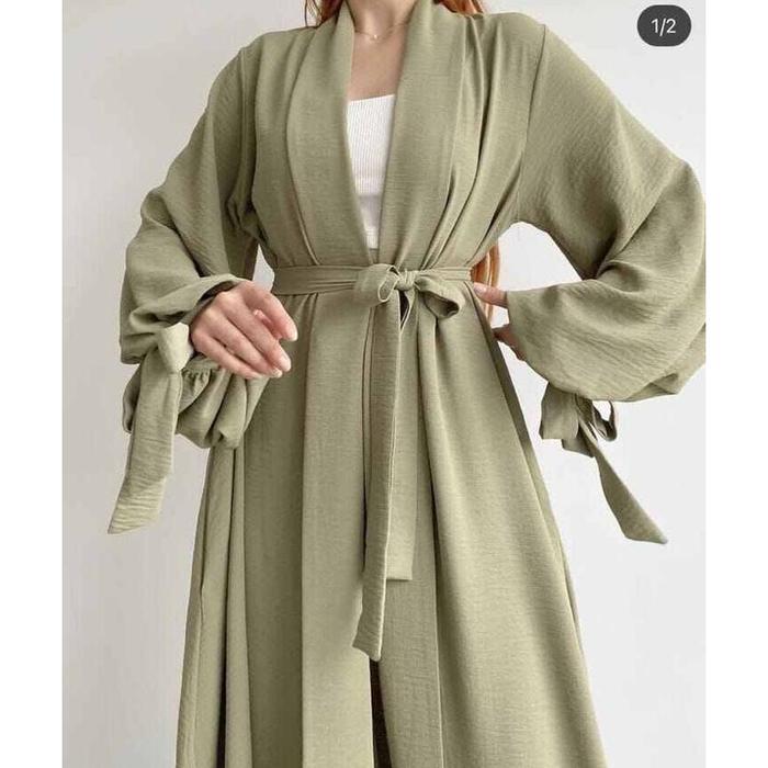 top quality [AlShop]- Long Outer Crinkle Airflow premium // Outer panjang trendy // Mahira Crinkle l