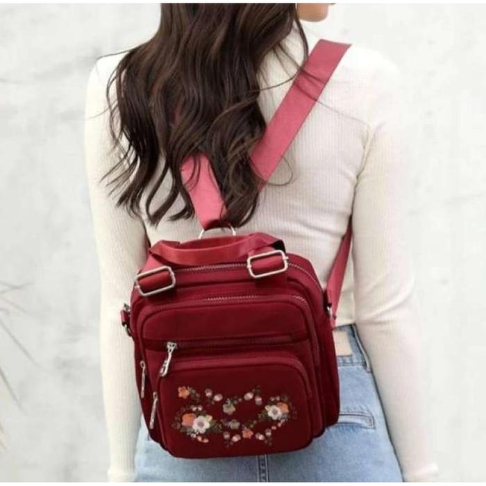 ory Tas Wanita Import Jinjing dan Selempang BOBO Mini BB00122 00122 1813 BB122 122 Bordir Bunga 3 in