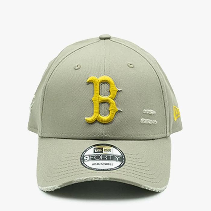 New Era 940 Cotton Damage Bosred Men's Caps - Pebble