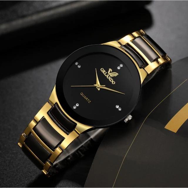 Jam Tangan Orlando Pria Elegan Korea Fashion Mens Analog Orlando Kualitas Premium