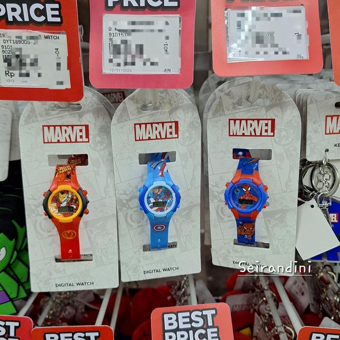 Jam Tangan Digital Marvel Captain Amerika Ironman Spiderman Anak Remaja Laki-Laki Cowok Kado Hadiah 