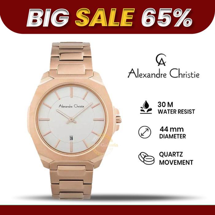 SALE Jam Tangan Pria Alexandre Christie AC 8611 MD BRGSL Original Resmi