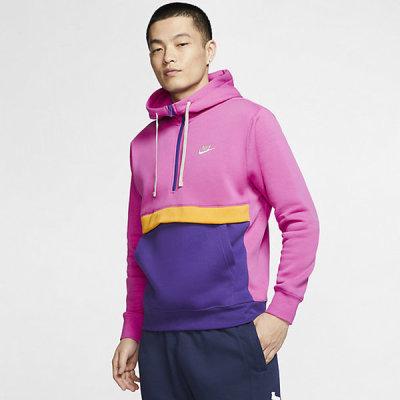 halfzip nike swoosh original Hoodie Pria Zipper Sweater Wanita Unisex Basic Distro Hitam Navy