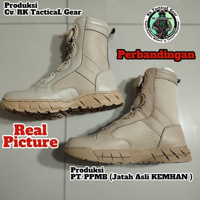 (ORIGINAL) Sepatu PDL Gurun Krem Taliputar Boa System / Cocok Untuk Sepatu PDL KEMHAN, UNIFILL, PBB,
