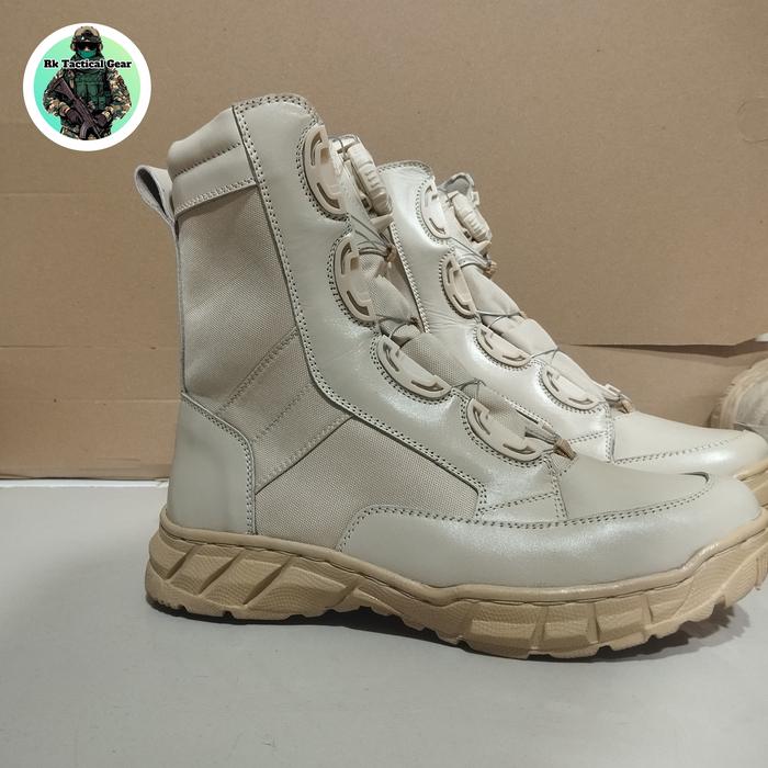 (ORIGINAL) Sepatu PDL Gurun Krem Taliputar Boa System / Cocok Untuk KEMHAN, UNIFILL, PBB, BPBD, PNS 