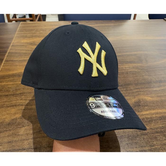 Topi New Era 9Forty New York Yankees Black/Gold Cap 100% Original Resmi