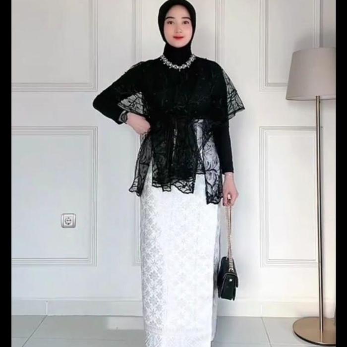 Wrap Outer Tille Ribbon Outer Organza Pita Outer Tulle Outer Brukat Outfit Kondangan Outer Lengan Pa