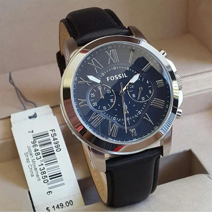 FOSSIL JAM TANGAN PRIA GRANT CHRONOGRAPH FS4990 ORIGINAL GARANSI 2 TAHUN