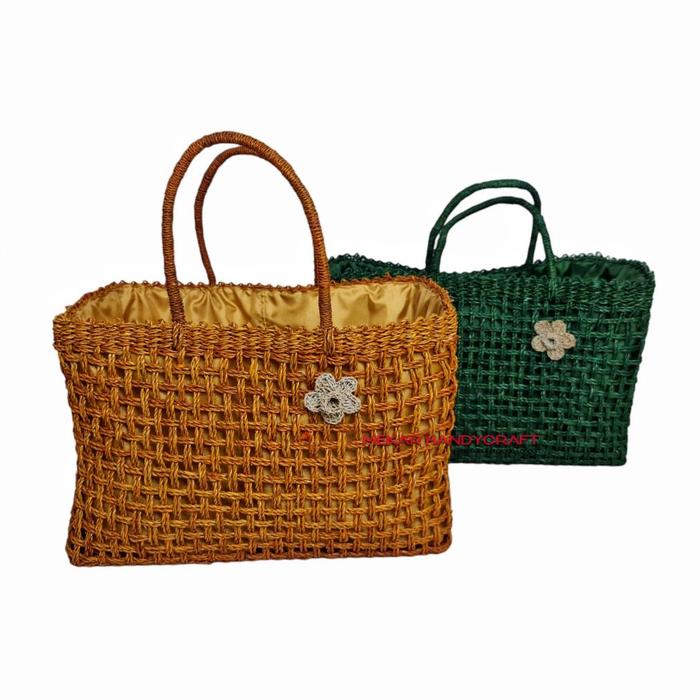 TAS ANYAMAN PANDAN PERSEGI LILIT RARA JUMBO