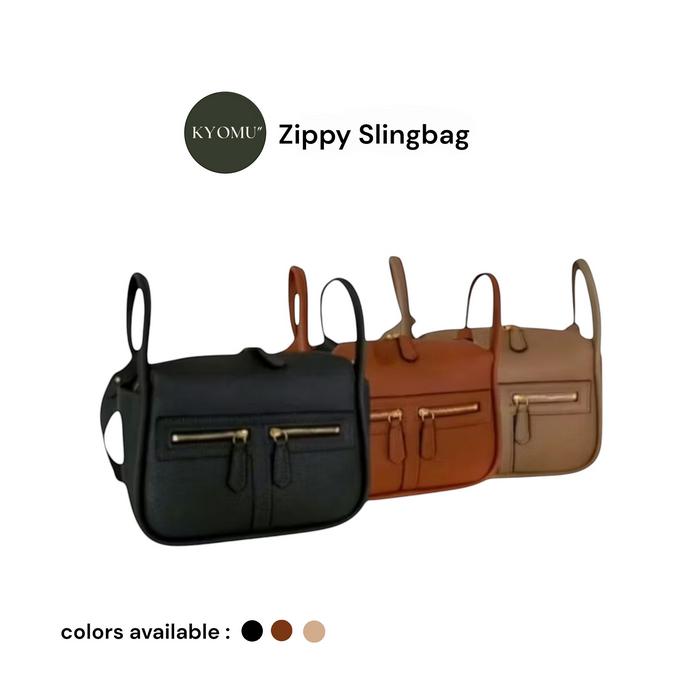 KYOMU" Tas Selempang Wanita Zippy Free 2 Strap Dan Box