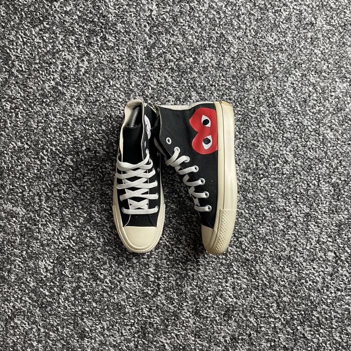 Sepatu CDG X Converse Men's Low 'Chuck Taylor' BLACK sz 37 second