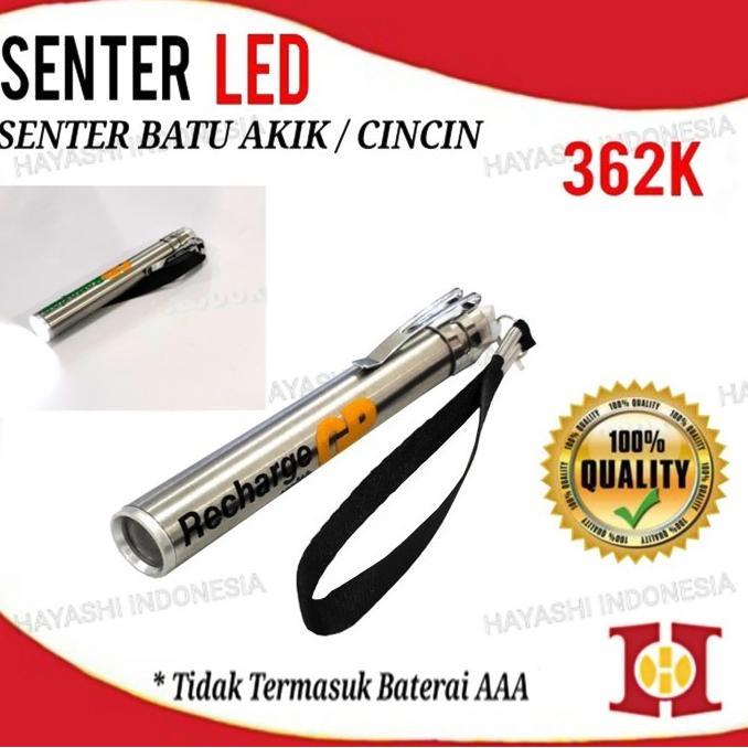 Senter LED Mini Batu Cincin Akik Mulia Pulpen Police SWAT Flash Light