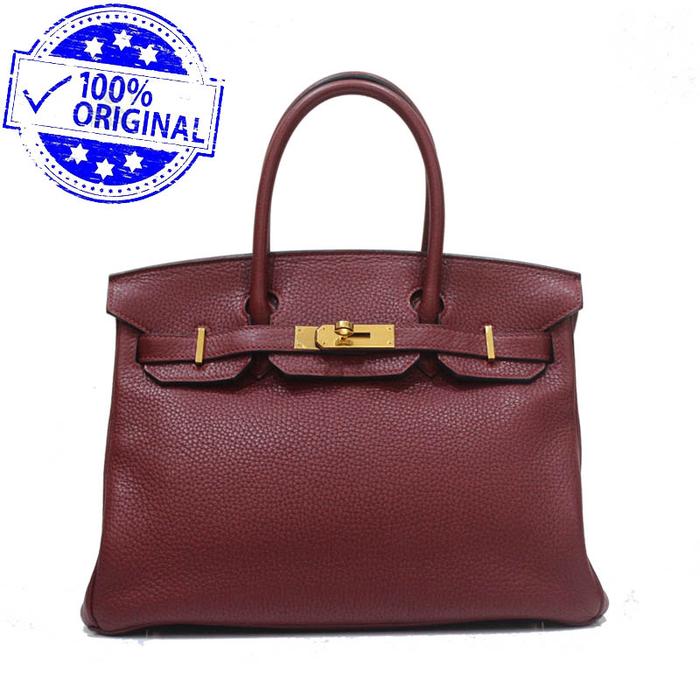 Preloved Hermes Birkin 30 B30 Red Rouge Garance Togo GHW R 2014