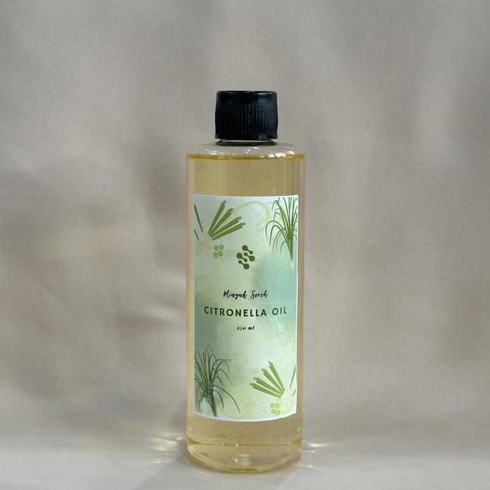 PURE CITRONELLA OIL 100% -  250ml - Biang / Bibit Parfum Minyak Sereh Wangi, Murni Astiri Asli
