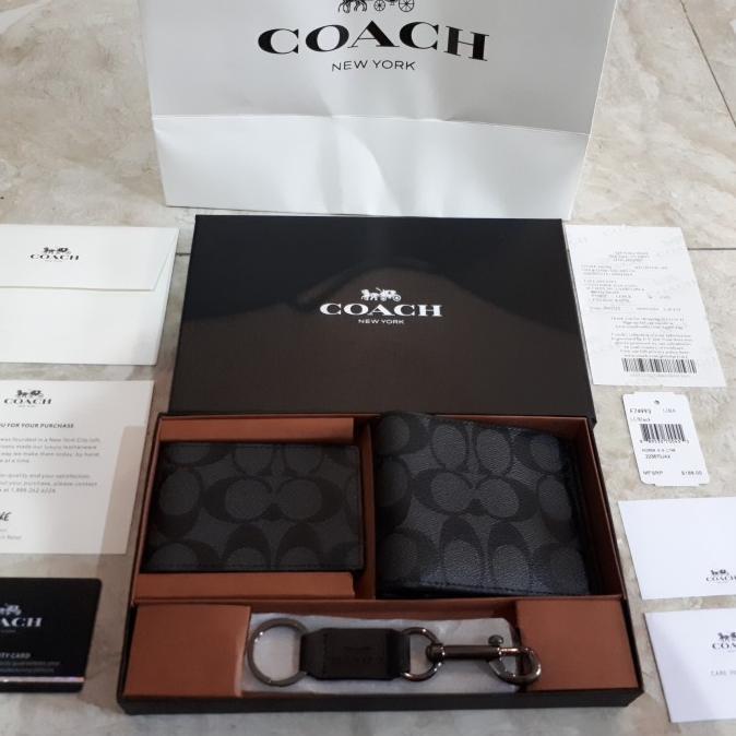 Dompet Coach Wallet ORIGINAL. Kelengkapan Paperbag + Dustbag + Box