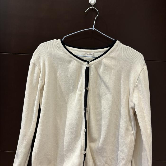 Cardigan - Luneta Taya White Black