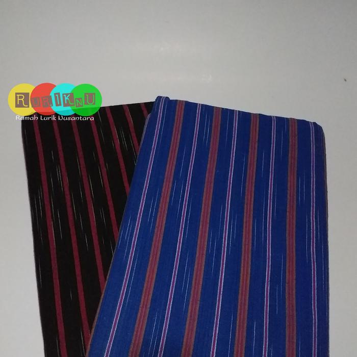 Lurik Katun tenun asli motif tumpal gerimis