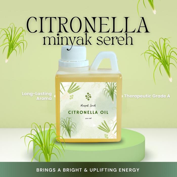 PURE CITRONELLA OIL 100% -  1 Liter - Biang / Bibit Parfum Minyak Sereh Wangi, Murni Astiri Asli