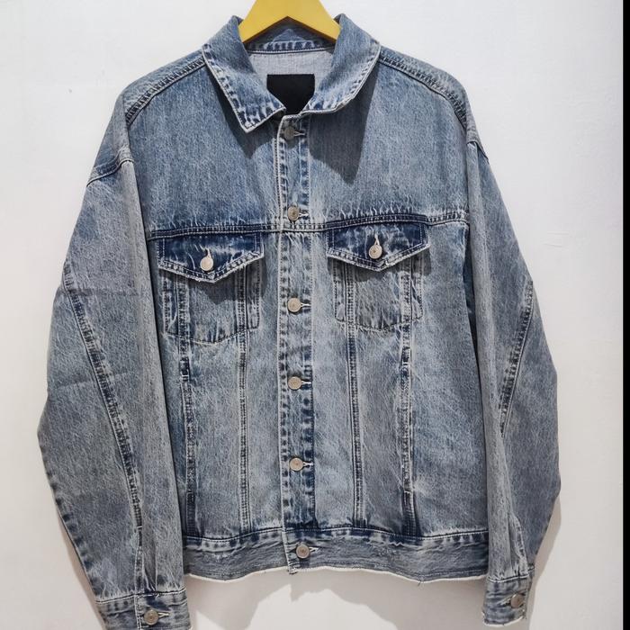 TBJ jeans jaket denim pria second size XL