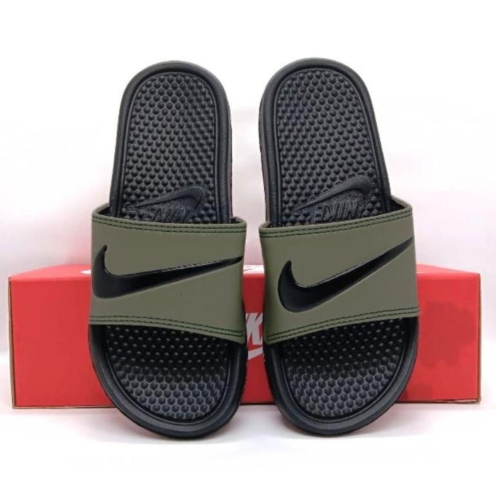 BERKUALITAS SENDAL SELOP NIKE ARMY PREMIUM PRIA WANITA CASUAL SLIPPERS SLIDE DEWASA SIZE 36 - 44 MOD