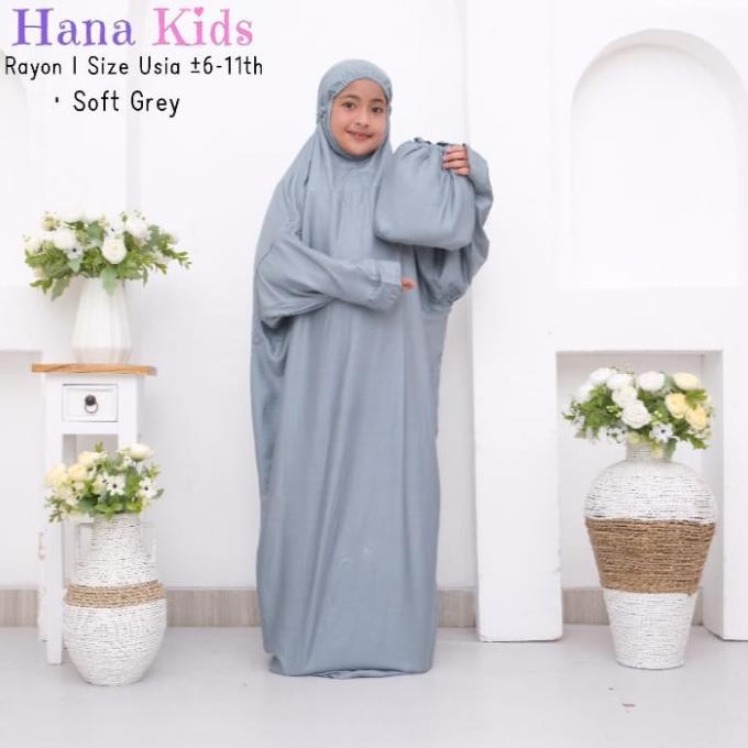 Erina Boutique. Mukena Terusan Anak SD bahan rayon free tas