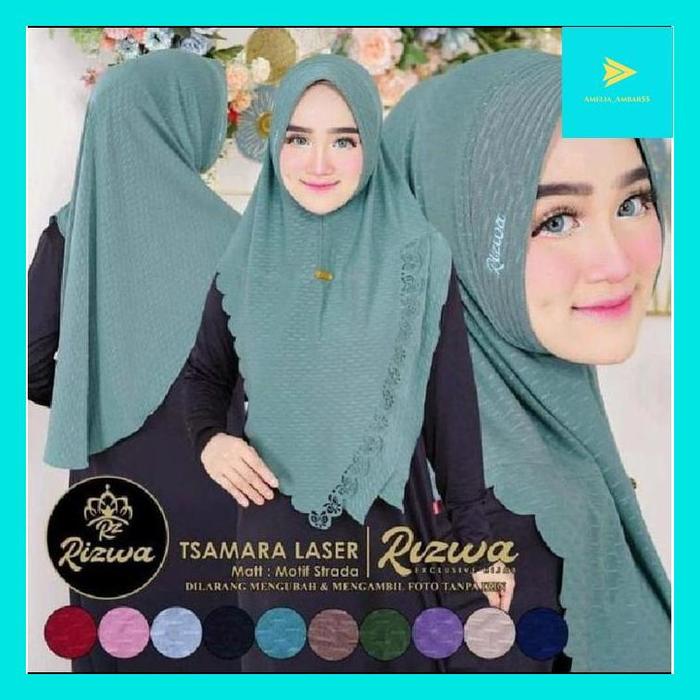 AMEL^ JILBAB INSTAN LASER CUTING TSAMARA BY RIZWA
