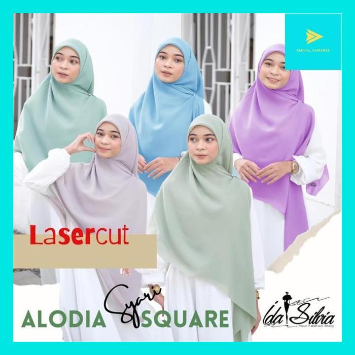 AMEL^ JILBAB SEGIEMPAT SYAR'I JUMBO KERUDUNG SEGI EMPAT LASERCUT DAN JAHIT TEPI SYARI HIJAB SQUARE P